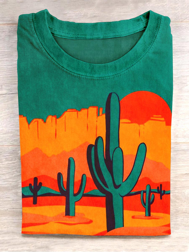 Unisex Cactus Desert Print Design T-Shirt