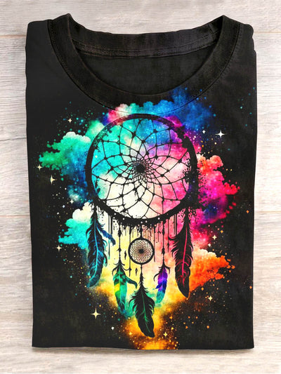 Unisex Colorful Dream Catcher Abstract Print Design T-Shirt