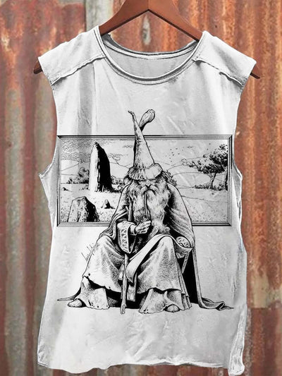 Unisex Gandalf Printed Casual Tank Top