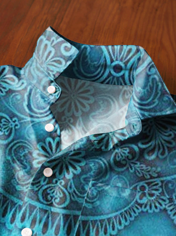 Men's ice cream Cotton Summer Casual Beach Shirt Short Sleeve
