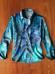 Men's ice cream Cotton Summer Casual Beach Shirt Short Sleeve