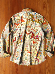 Men's ice cream Cotton Summer Casual Beach Shirt Short Sleeve