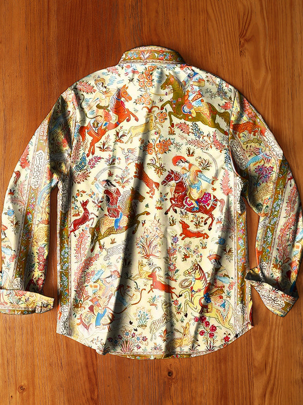 Men's ice cream Cotton Summer Casual Beach Shirt Short Sleeve