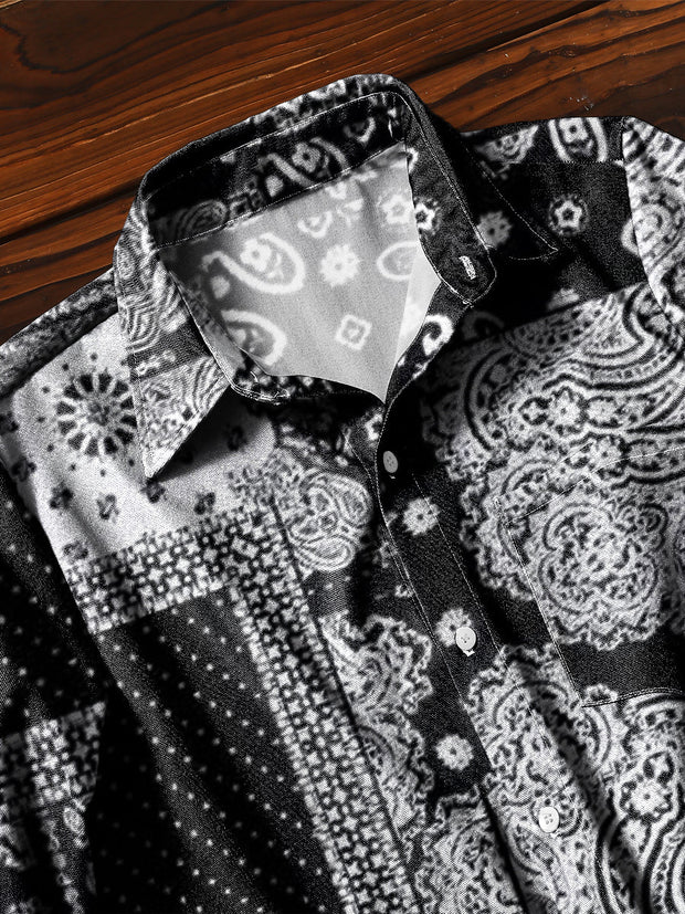 Men's ice cream Cotton Summer Casual Beach Shirt Short Sleeve