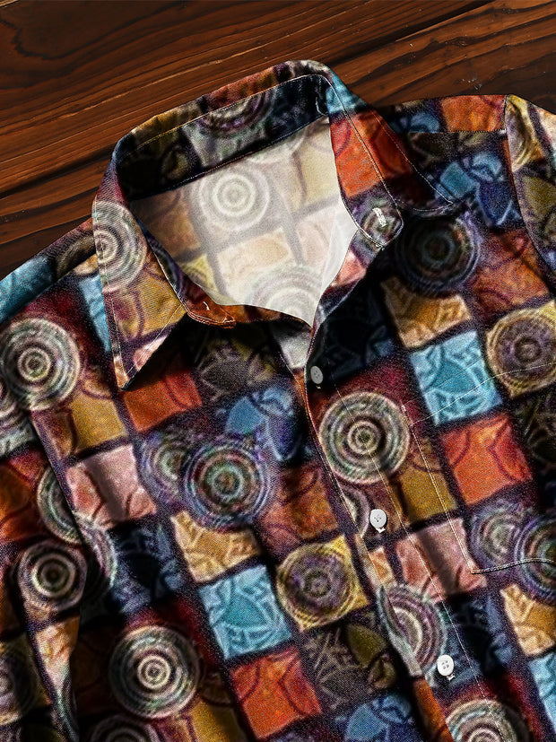 Men's ice cream Cotton Summer Casual Beach Shirt Short Sleeve