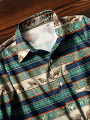 Men's ice cream Cotton Summer Casual Beach Shirt Short Sleeve