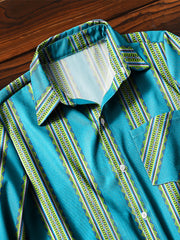 Men's ice cream Cotton Summer Casual Beach Shirt Short Sleeve