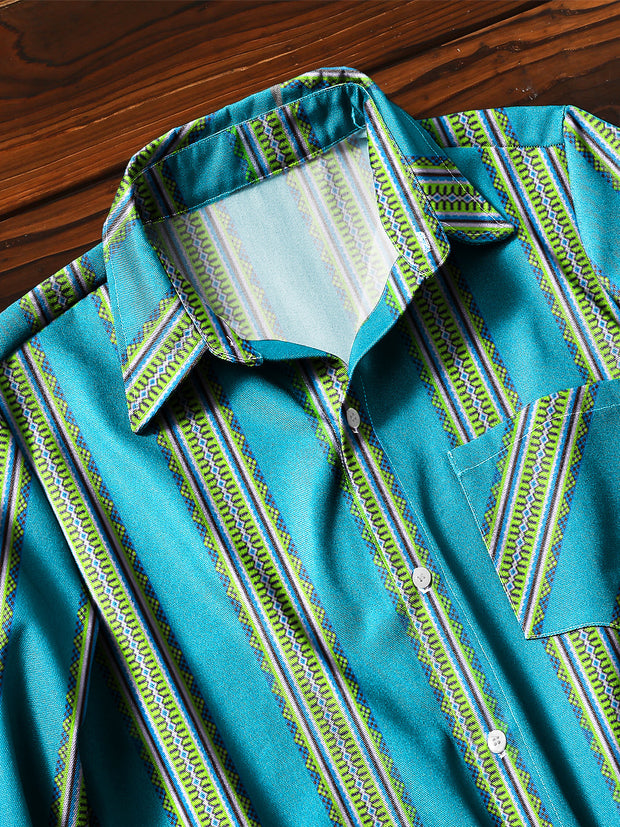 Men's ice cream Cotton Summer Casual Beach Shirt Short Sleeve