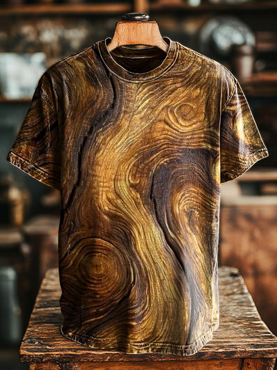 Unisex Vintage Abstract Tree Art Print Casual Loose T-Shirt