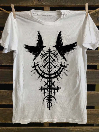 Viking Printed Casual Short Sleeve T-Shirt