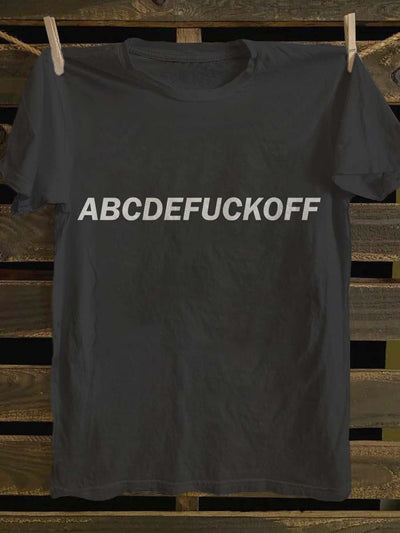 Fun Text Print Casual Short Sleeve T-Shirt