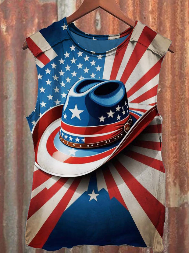 Independence Day Printed Casual Tank Top