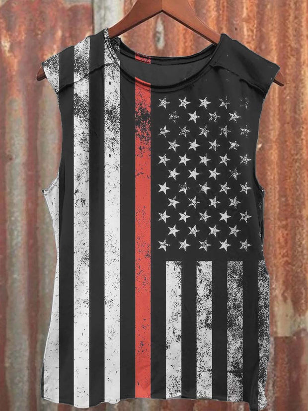 Independence Day Printed Casual Tank Top