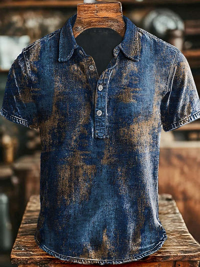 Art Abstract Painting Casual Short Sleeve Polo Shirt