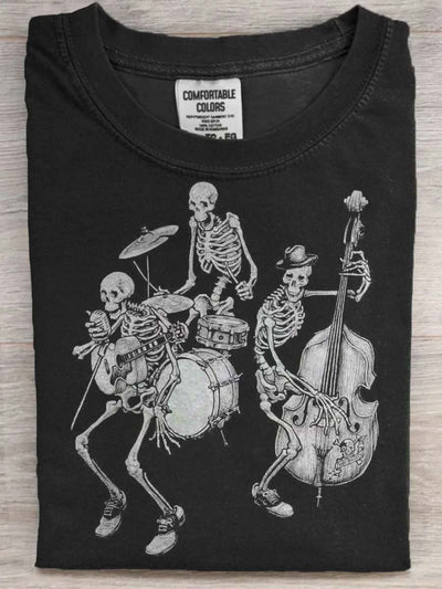 Band of Skulls Printed Casual Short Sleeve T-Shirt