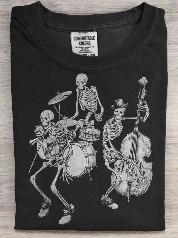 Band of Skulls Printed Casual Short Sleeve T-Shirt