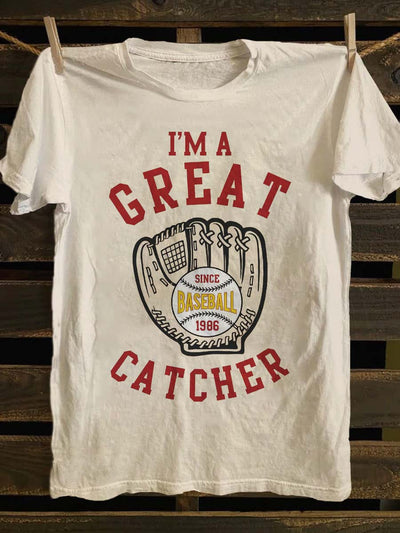 Great Catchers Printed Casual Short Sleeve T-Shirt