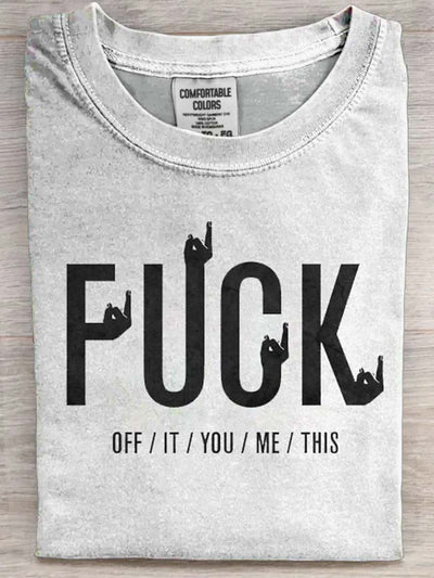 Fun Letter Print Casual Short Sleeve T-Shirt