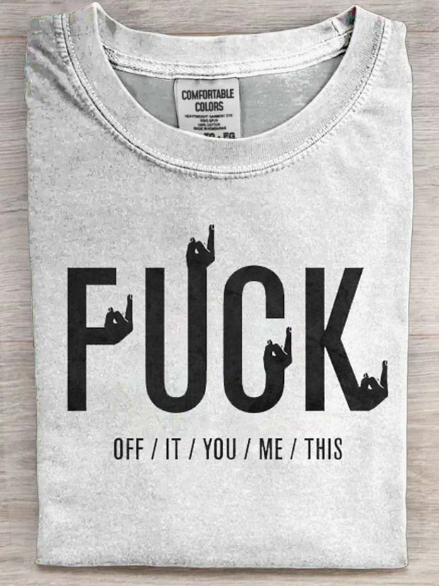 Fun Letter Print Casual Short Sleeve T-Shirt