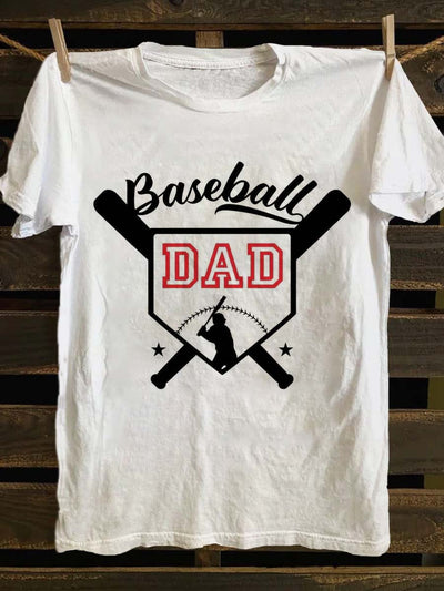 Baseball Printed Casual Short Sleeve T-Shirt