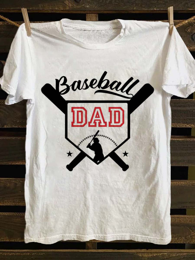 Baseball Printed Casual Short Sleeve T-Shirt