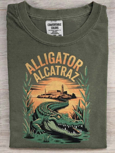 Florida Gators Alcatraz Print Casual Short Sleeve T-Shirt