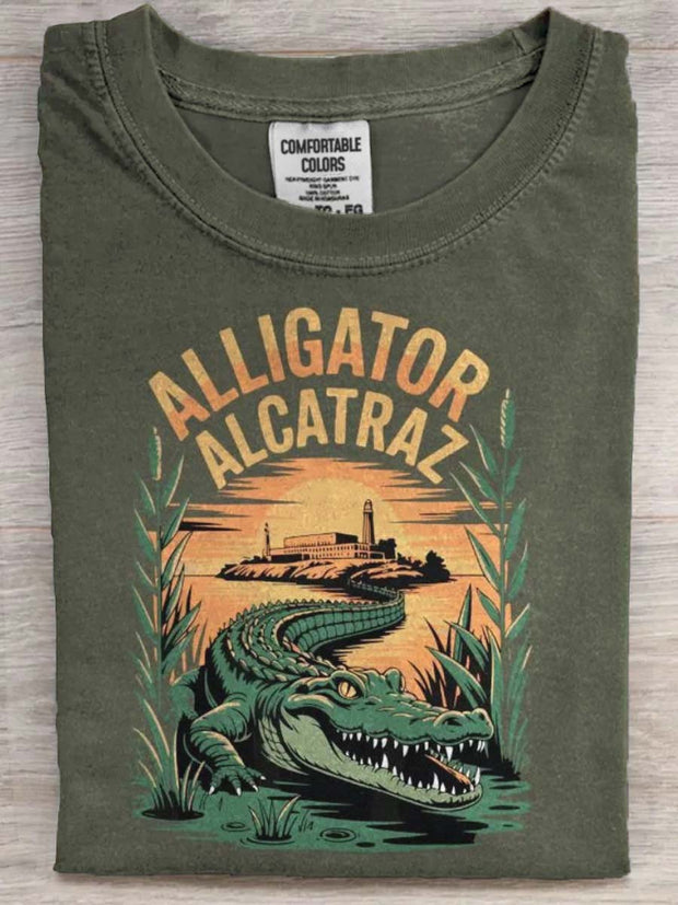 Florida Gators Alcatraz Print Casual Short Sleeve T-Shirt
