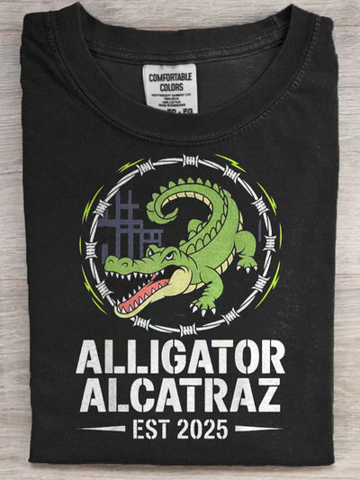 Florida Gators Alcatraz Print Casual Short Sleeve T-Shirt
