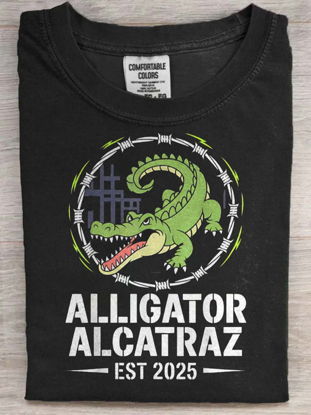 Florida Gators Alcatraz Print Casual Short Sleeve T-Shirt
