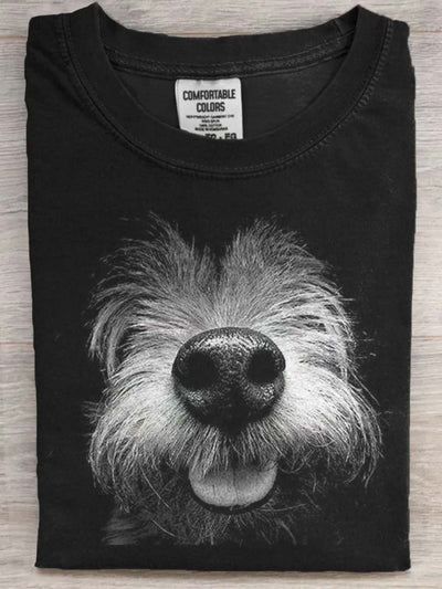 Funny Puppy Print Casual Short Sleeve T-Shirt