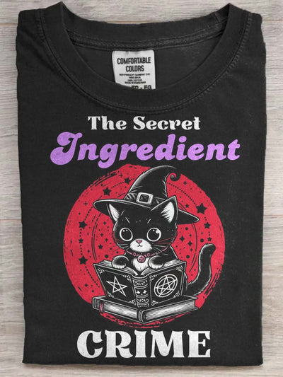 Halloween Evil Cat Print Casual Short Sleeve T-Shirt