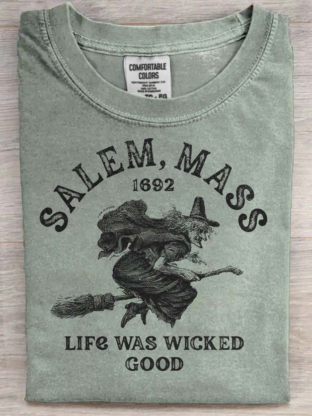 Halloween Witch 1692 Printed Casual Short Sleeve T-Shirt