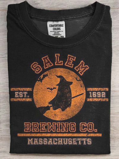 Halloween Witch 1692 Printed Casual Short Sleeve T-Shirt