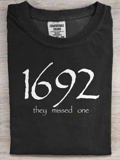 Halloween Witch 1692 Printed Casual Short Sleeve T-Shirt