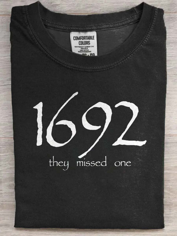 Halloween Witch 1692 Printed Casual Short Sleeve T-Shirt