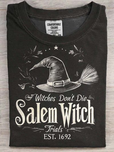 Halloween Witch 1692 Printed Casual Short Sleeve T-Shirt