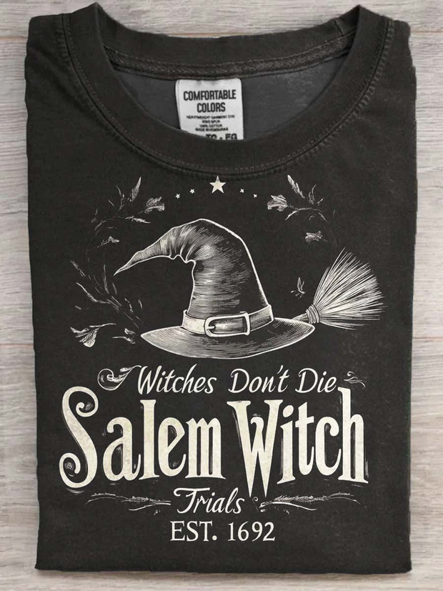 Halloween Witch 1692 Printed Casual Short Sleeve T-Shirt