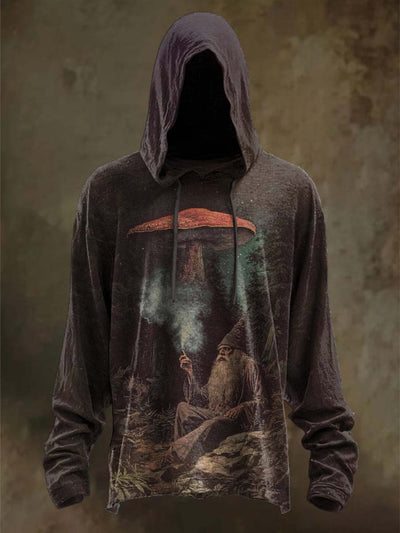 Halloween Dark Fantasy Print Casual Hooded Sweatshirt