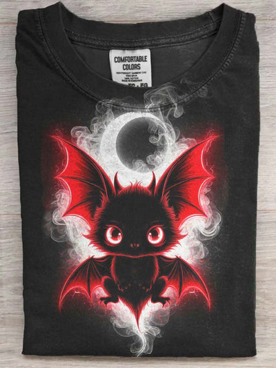 Halloween Bat Baby Print Casual Short Sleeve T-Shirt