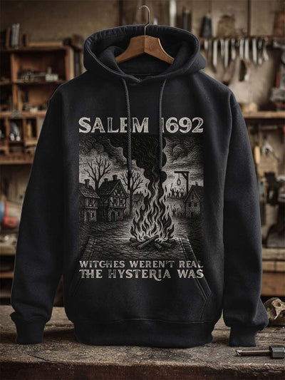 Halloween Witch 1692 Print Casual Hooded Sweatshirt