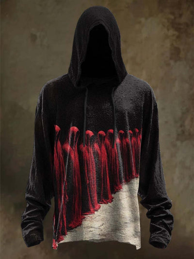 Halloween Dark Fantasy Print Casual Hooded Sweatshirt