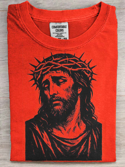Jesus King of Kings Printed Casual Short Sleeve T-Shirt