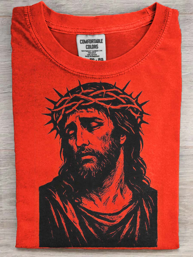 Jesus King of Kings Printed Casual Short Sleeve T-Shirt