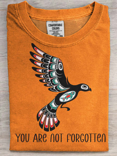 Haida Bird Every Child Matters Printed Casual Short Sleeve T-Shirt