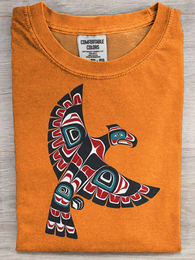 Haida Bird Every Child Matters Printed Casual Short Sleeve T-Shirt