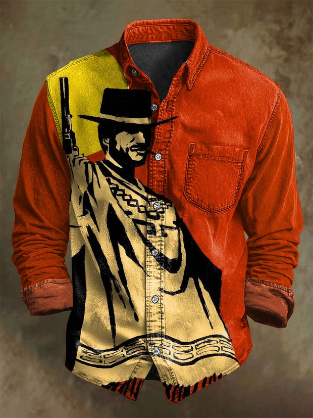 Halloween Evil Pumpkin Print Casual Long Sleeve Shirt