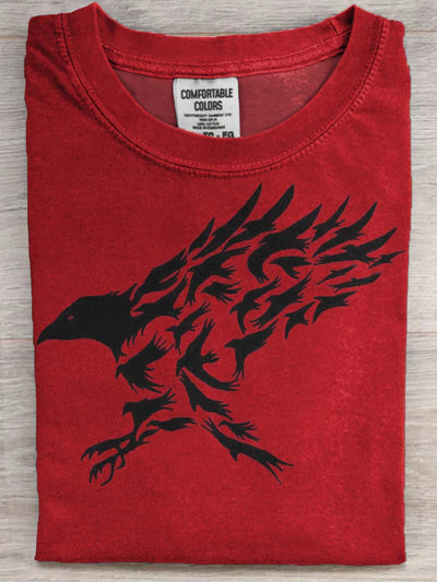 Halloween Raven Never Fades Printed Casual Short-Sleeved T-Shirt