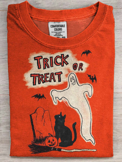 Halloween Pranks Printed Casual Short Sleeve T-Shirt