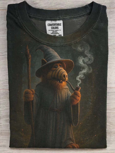 Funny Gandalf Printed Casual Short Sleeve T-Shirt
