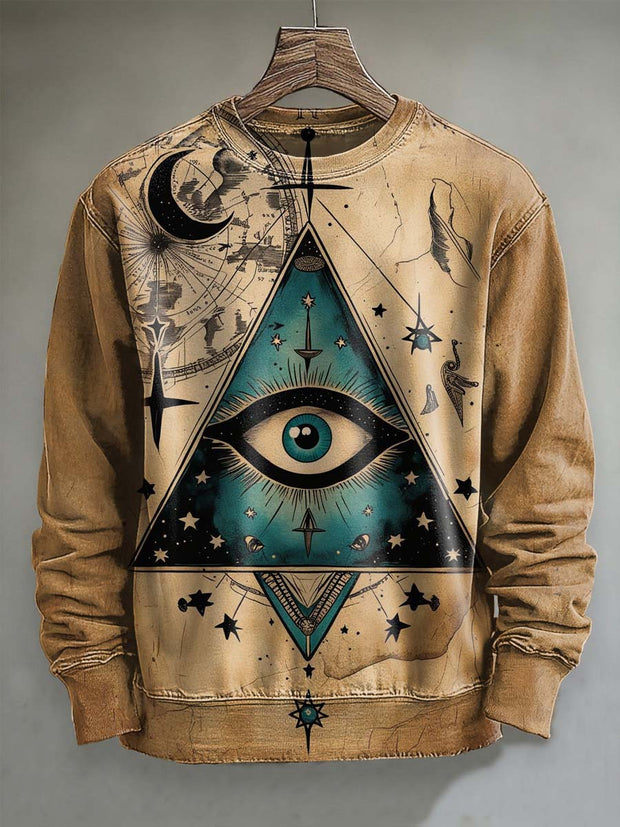Abstract Sacred Art Print Casual Long Sleeve Sweatshirt